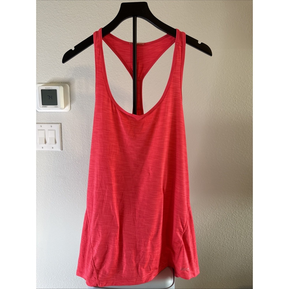 Calvin Klein Performance Women's Printed Racerback Tank Top Pink Size L